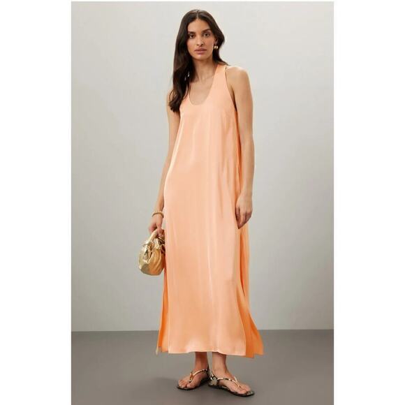 30. Rosetta Getty Maxi Dress Womens 12 Soft Girl Ballet Swiftie Quiet Luxury - Picture 2 of 10